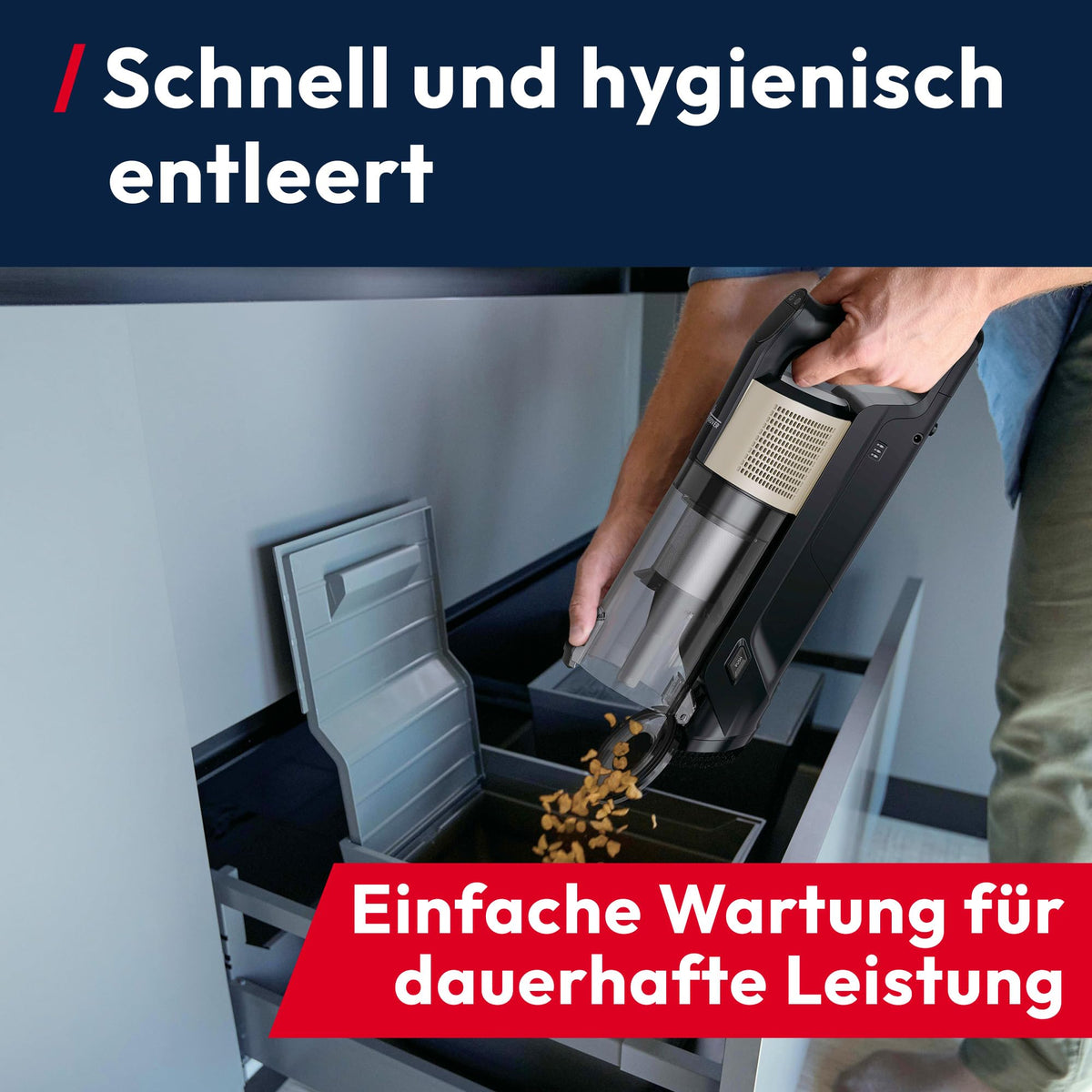 Kabelloser Akku-Staubsauger HF3 CORE Pet mit Tierhaardüse, 60 Min Laufzeit und 300 W