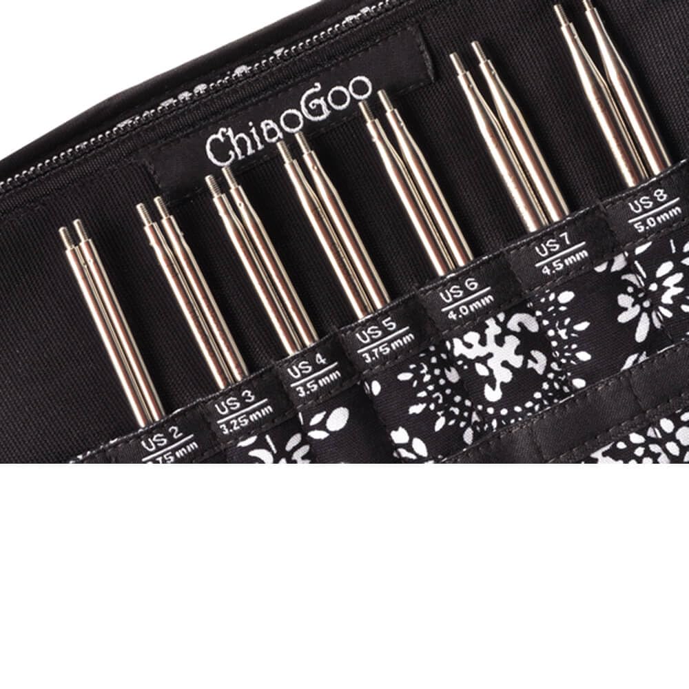 Auswechselbares Nadelspitzen-Set 2,75–10 mm aus Edelstahl mit TWIST-Seilen und Aufbewahrungstasche