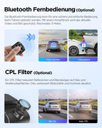 Dashcam A229 Plus 2CH Dual 2K HDR STARVIS 2 5 GHz WLAN GPS Sprachsteuerung 140° Sichtfeld