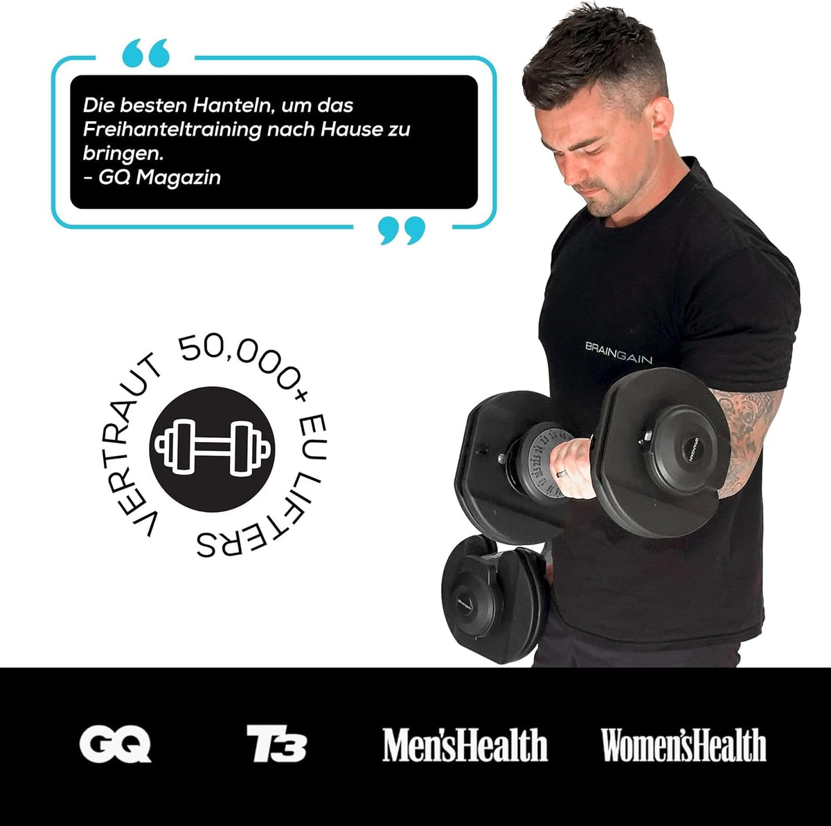Verstellbare Hanteln 24 kg, 2er-Set, 15-in-1, stufenlos verstellbar von 2,5 bis 24 kg, platzsparend