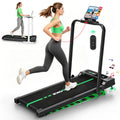 Klappbares Laufband für Zuhause bis 12 km/h mit 2,75 PS Motor und 9 % Steigung, leises Walking Pad mit App und Lautsprechern, bis 160 kg