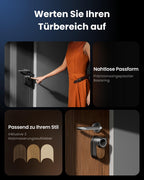 Smart Lock Ultra mit Keypad Vision Pro, 3D-Gesichts- und Venen-Erkennung, kontaktlose Entsperrung für Europrofil-Zylinder, kompatibel mit Matter