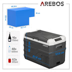 Kompressor-Kühlbox 35 Liter mit App-Steuerung und Kalt- und Warmfunktion bis -20 °C für Auto und Camping