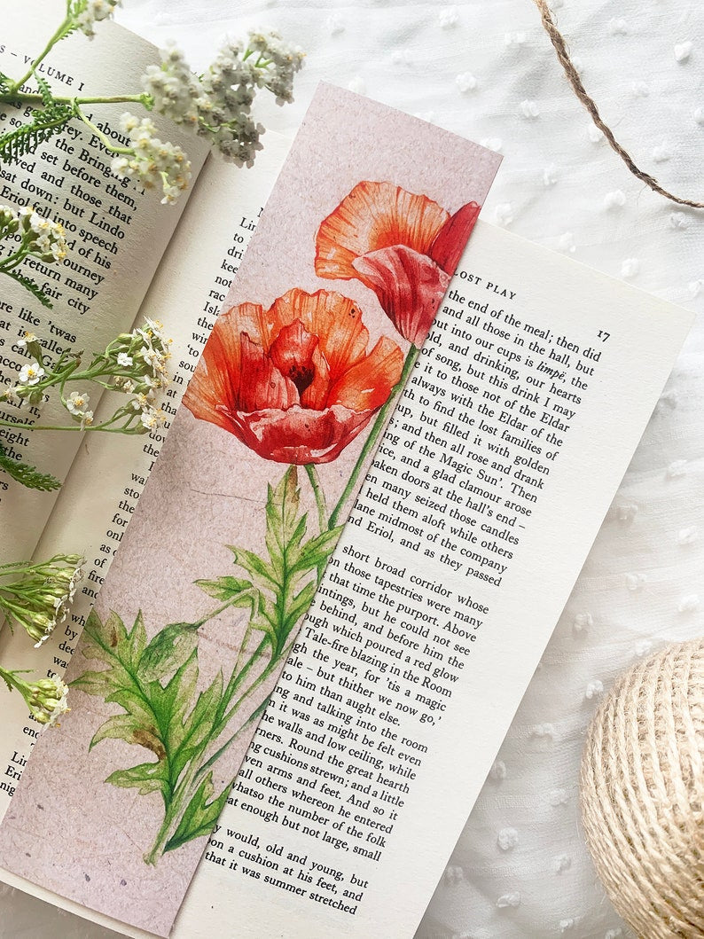 3er Set Blumen Lesezeichen, Vintage Botanische Papier Lesezeichen, Buchzubehör