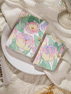 A6 A5 Tulip Floral Planer Journal mit 6-Ring-Ordner, nachfüllbar, 80 Kraftpapier-Blätter, handgefertigt
