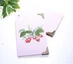 Besticktes Leinen Notizbuch A5, Handgemachtes Blumenmuster, 180 Seiten