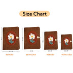 A5 A6 Loseblatt Notizbuch mit Stoffbezug, handgefertigtes Woll-Notizbuch, Hardcover Journal mit besticktem Blumenmuster, 120 Seiten