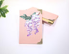Besticktes Blumen Leinen Notizbuch A5, 180 Seiten, liniert oder blanko