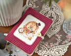 Handgemachtes Stoffbuch Vintage Patchwork Kaninchen Design - A5/A6 Loseblatt & Drahtgebunden