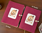 Handgemachtes Stoffbuch Vintage Patchwork Kaninchen Design - A5/A6 Loseblatt & Drahtgebunden