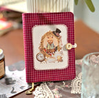Handgemachtes Stoffbuch Vintage Patchwork Kaninchen Design - A5/A6 Loseblatt & Drahtgebunden