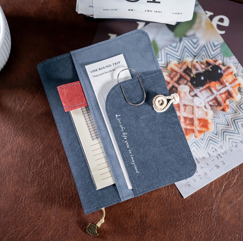 A6 A5 Notizbuch mit austauschbaren Seiten, Retro‑Ringbinder‑Tagebuch, Stoff‑Hardcover‑Notizbuch