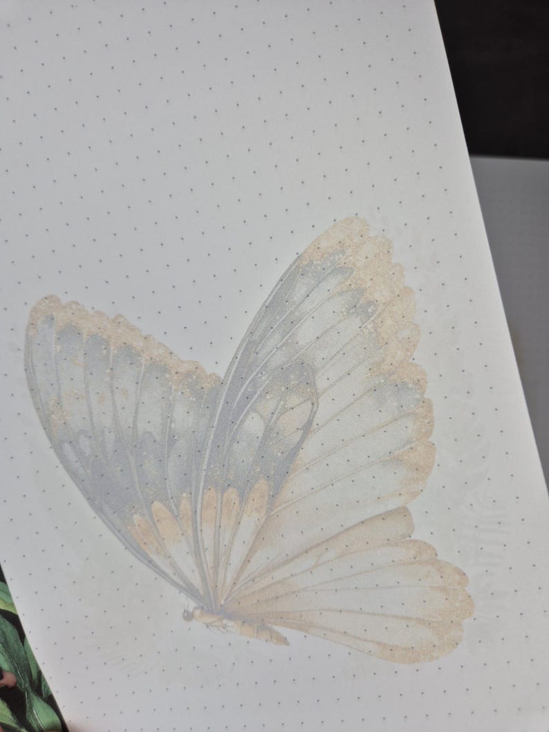 A5 Schmetterling & Bücher Planer Einlagen – Gepunktetes 90gsm Papier, 30/60 Blatt, Filofax-kompatibel