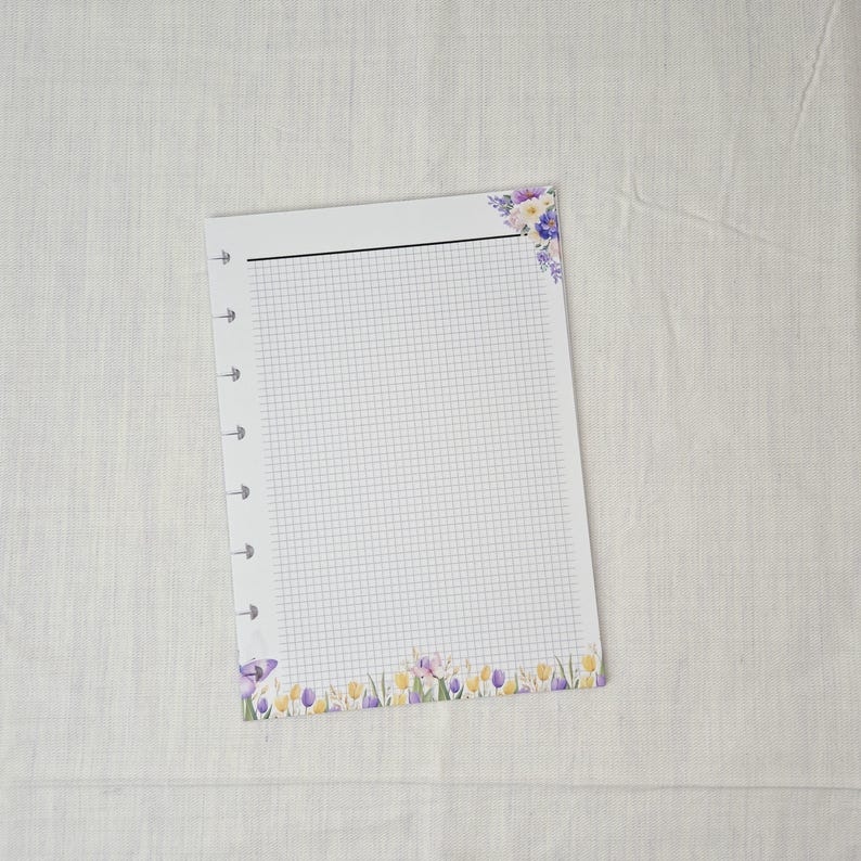 A5 Planer Notizeinlagen | 60 oder 120 Seiten | Gelocht für 6-Ring | 90 g/m² Papier | Handgefertigt