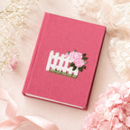 Handgesticktes Notizbuch A5 A6, Blumenmuster, Leinen Hardcover, Tagebuch