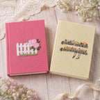 Handgesticktes Notizbuch A5 A6, Blumenmuster, Leinen Hardcover, Tagebuch