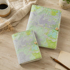 A5/A6 Notizbuch mit Stoffbezug Pastell, nachfüllbar, abnehmbarer Planer, Journal Tagebuch liniiert/blanko/Punktpapier