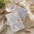Notizbuch mit Lavendel-Blumenmuster, nachfüllbares Journal, A5 und A6, blanko, kariert oder liniert